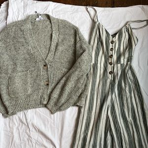 Cropped cardigan & Romper duo size small
